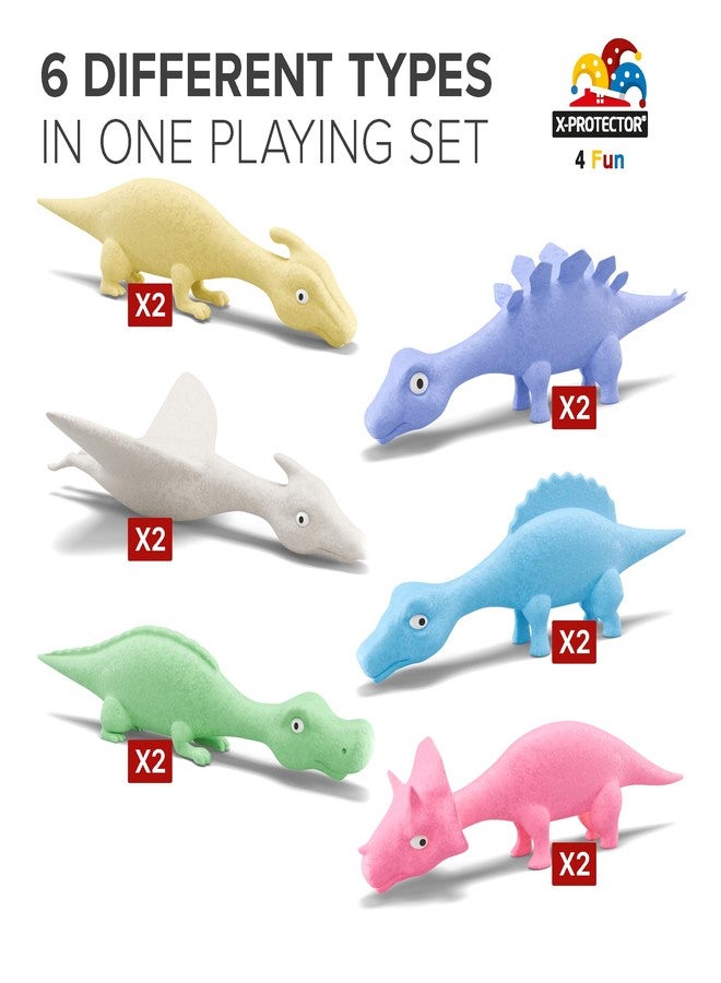 إكس-بروتيكتور مقلاع ديناصور مطاطي من إكس-بروتكتور - عبوة من 12 قطعة - مقلاع للأصابع - ألعاب مقلاع ديناصور للأطفال - حشوات بيناتا مضحكة للكبار - سلايم فاخر للأصابع! - Image 4